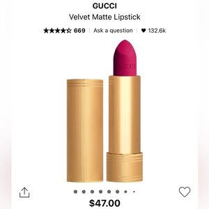 New Gucci Rouge A Levres Mat Lipstick